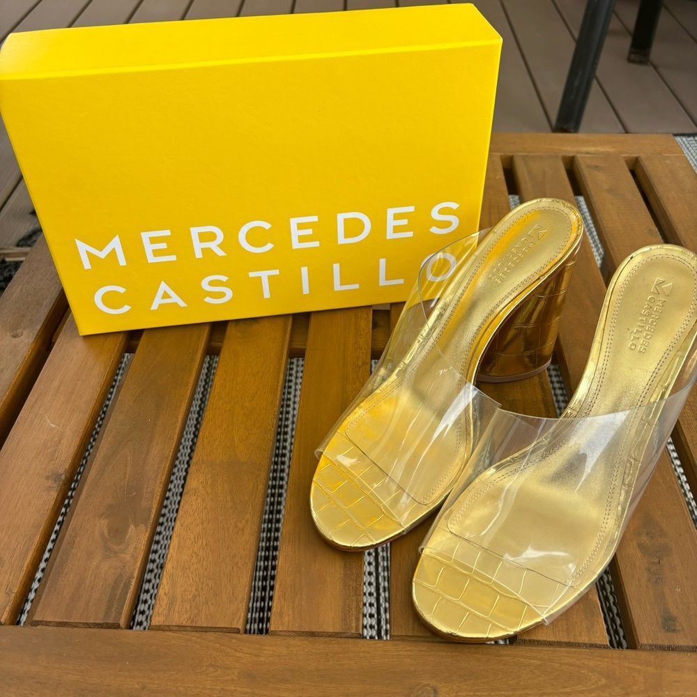 Gold Metallic Mules